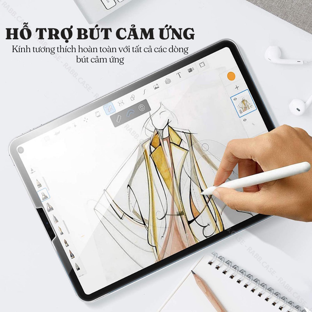 Kính cường lực dành cho các dòng iPad Gen 5/6/7/8/9, Air 1/2/3/4/5, Pro 11&quot;, Pro 12.9&quot; - Cường lực kính cho iPad