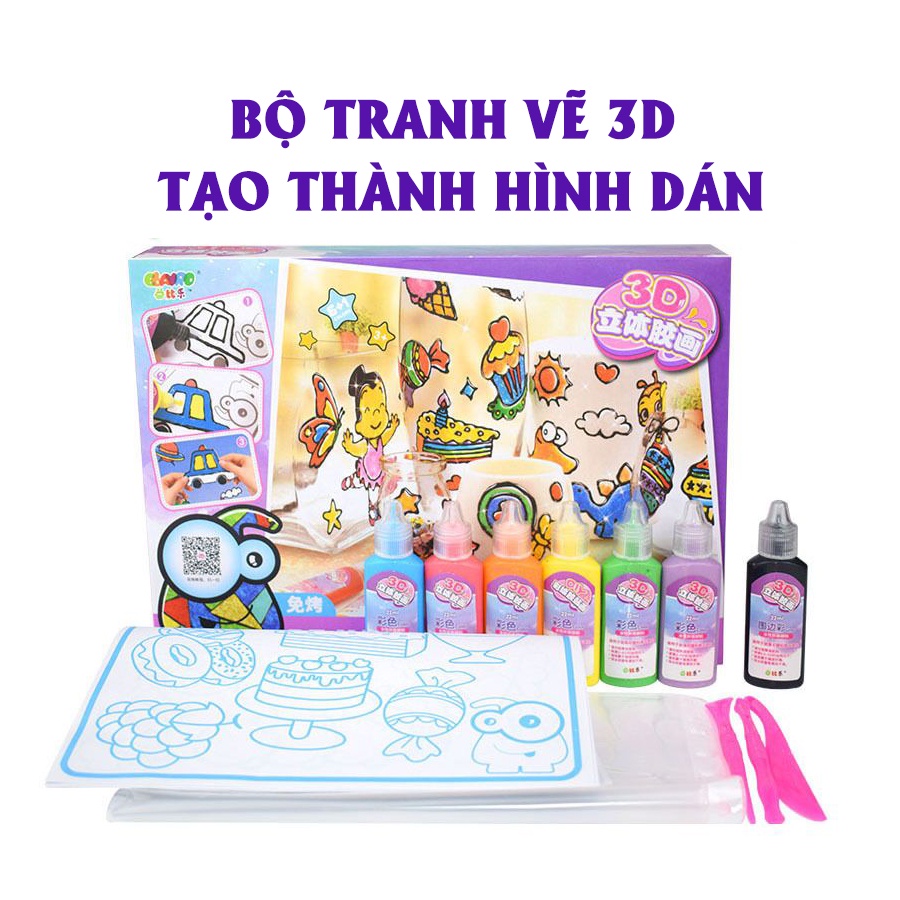 Video] Bộ Kit Làm Sticker 3D Trang Trí - Bộ Đồ Chơi Làm Sticker 3D Nổi  Tranh Vẽ 3D Tạo Thành Hình Dán Cho Bé Sáng Tạo | Shopee Việt Nam