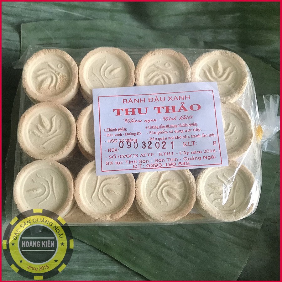 BỊCH 200GRAM BÁNH ĐẬU XANH NƯỚNG LOẠI TRÒN THƠM NGON ĐẶC SẢN QUẢNG NGÃI