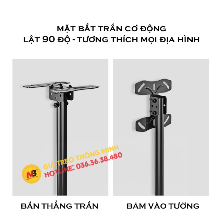 Giá Treo Tivi Thả Trần NB T560 32 - 43 - 50 - 55 - 65 Inch Treo - Giá Treo Tivi Trên Trần Nhà Đa Năng