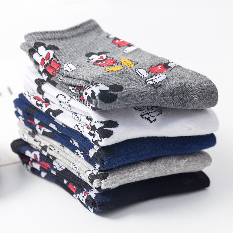 Đôi Tất Cotton Hoạ Tiết Chuột Mickey Xinh Xắn Cho Nữ