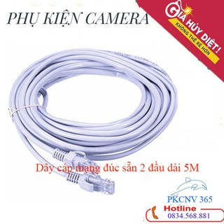 Dây cáp mạng đúc sẵn 2 đầu dài 5M giá tốt