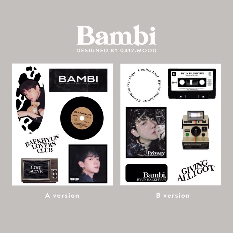 [BAEKHYUN] hình dán sticker BAMBI