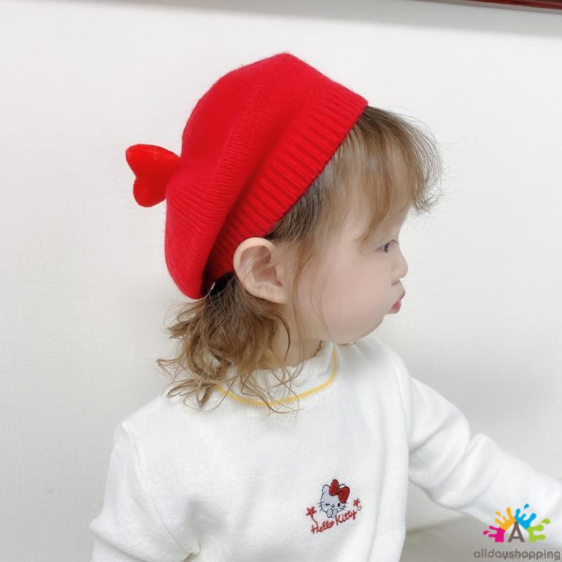 Mũ Beret Len Màu Trơn Thời Trang Cho Nữ