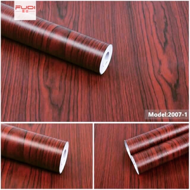 10M GIẤY DÁN TƯỜNG GIẢ GỖ MÀU NÂU