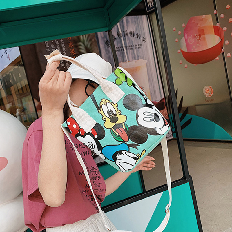 Túi vải đeo vai in hình chuột Mickey xinh xắn