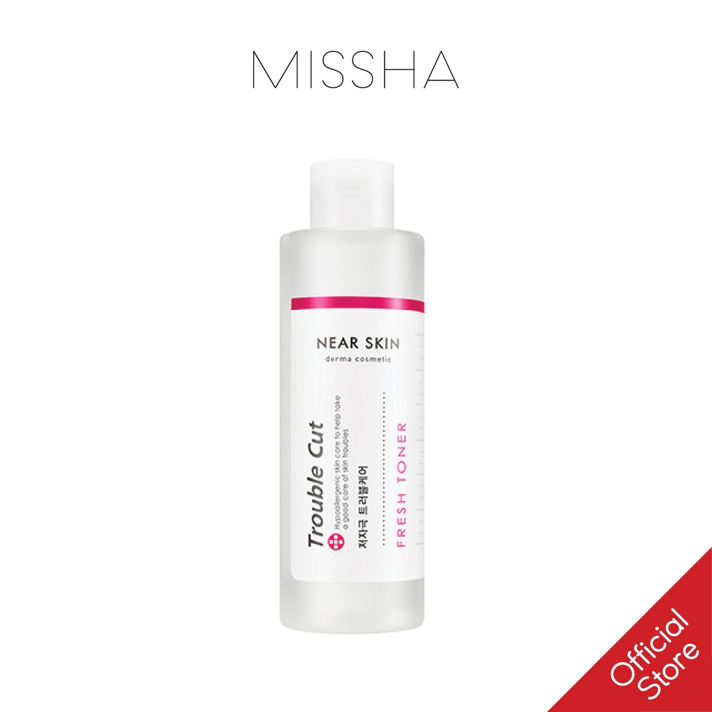 [Mã FMCGMALL - 10% đơn 250K] Nước Hoa Hồng Cho Da Mụn Missha Near Skin Trouble Cut Fresh Toner 200ml