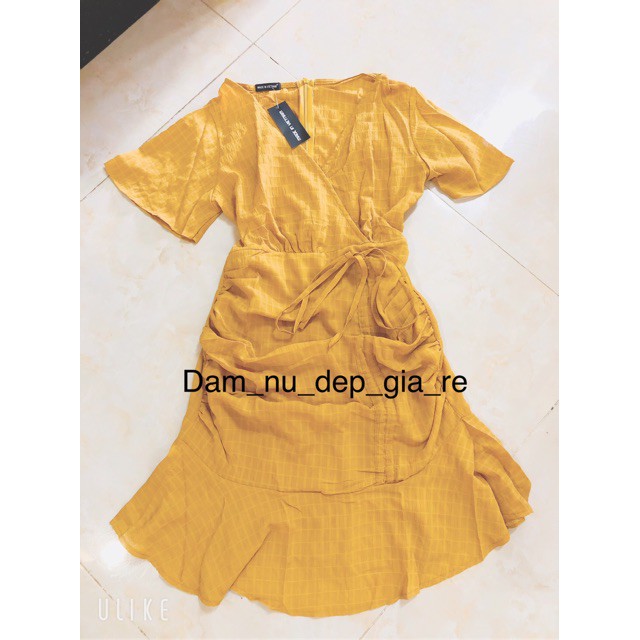 [Mã SR14MAY5 giảm 20K đơn 50K] Đầm nữ / Váy đuôi cá màu vàng rút dây hông đi biển, đi chơi siêu xinh cho chị em | BigBuy360 - bigbuy360.vn