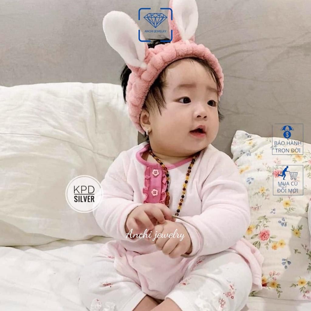 Bộ vòng cổ vòng tay hổ phách cho bé, Anchijewelry