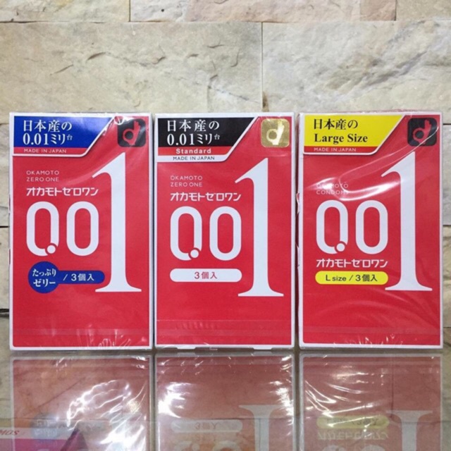 [Hàng Nhật chuẩn] Bao cao su siêu mỏng Okamoto Zero One 001 - Bao cao su Nhật Bản