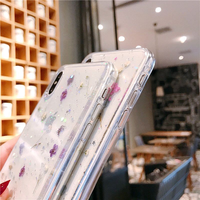 Ốp điện thoại phối hoa khô nhỏ cho iPhone 12 11 XSMAX XR XS X 7 8 Plus 11Pro Max | BigBuy360 - bigbuy360.vn