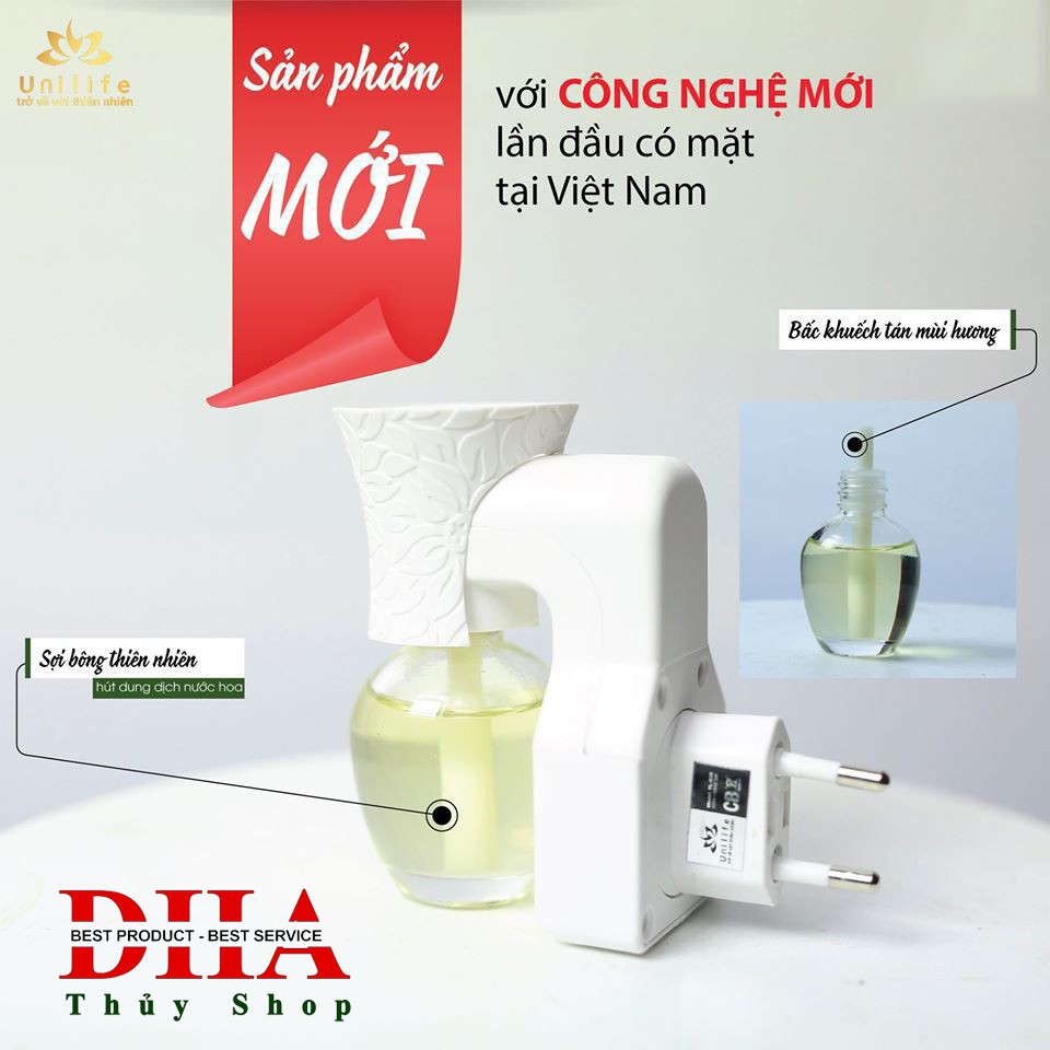 [ TẶNG TINH DẦU HOA HỒNG 30ML ] MÁY XÔNG TIN DẦU UNILIFE CHÍNH HÃNG BH 12 THÁNG