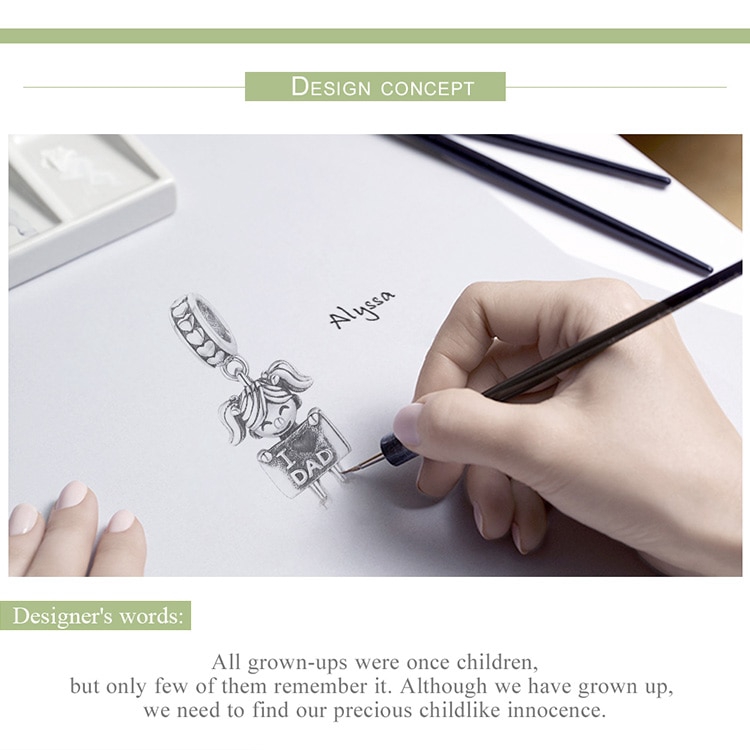 BAMOER Dây Chuyền Bạc 925 Mặt Khắc Chữ Thời Trang Dành Cho Nữ