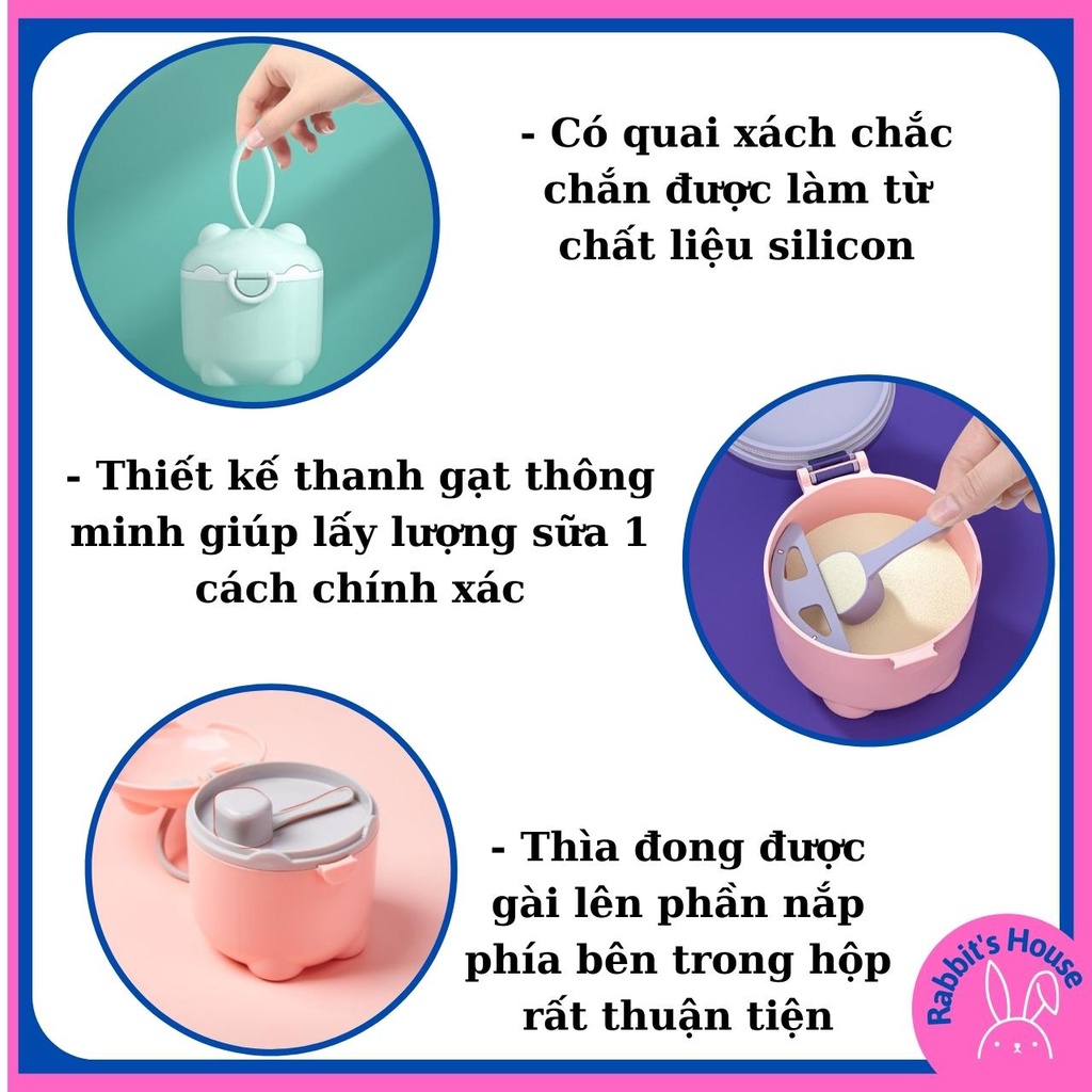 Hộp đựng sữa bột, chia sữa, trữ sữa cho bé đi du lịch tiện lợi