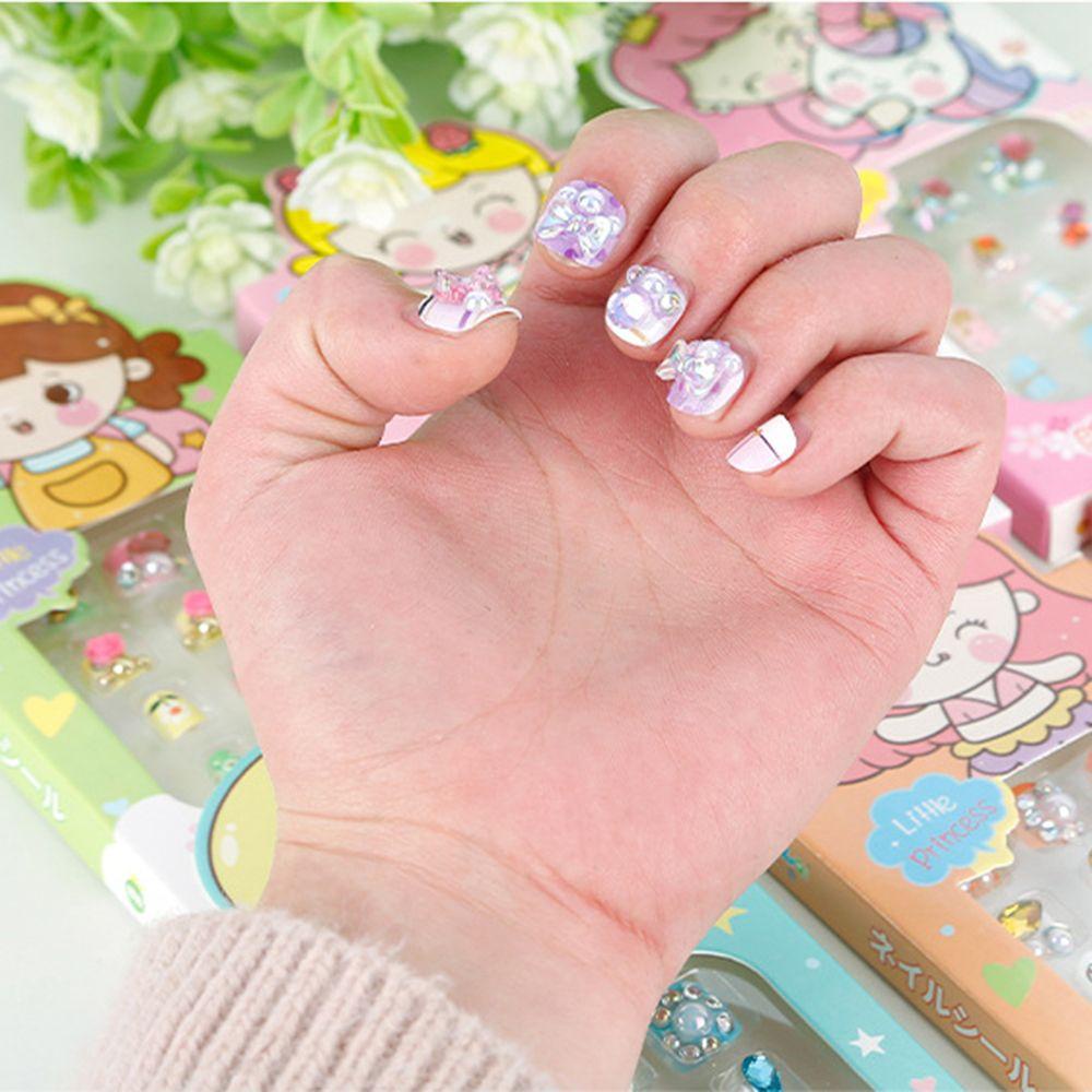 Miếng Dán Trang Trí Móng Tay Tự Dính Màu Cầu Vồng Dễ Thương Cho Bé|Miếng Dán Trang Trí Móng Tay Họa Tiết Kỳ Lân Che Phủ Toàn Diện Tiện Dụng Cho Nữ