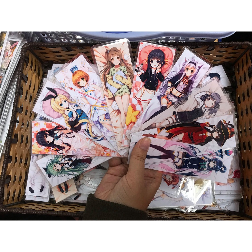 Bookmark Kẹp Sách Anime Ảnh in theo yêu cầu 1 set combo 5 cái