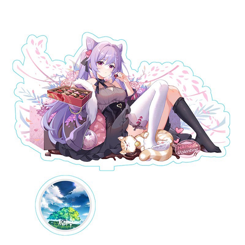 Mô hình nhân vật KEQING mica standee GENSHIN IMPACT anime chibi trang trí trưng bày nhiều mẫu