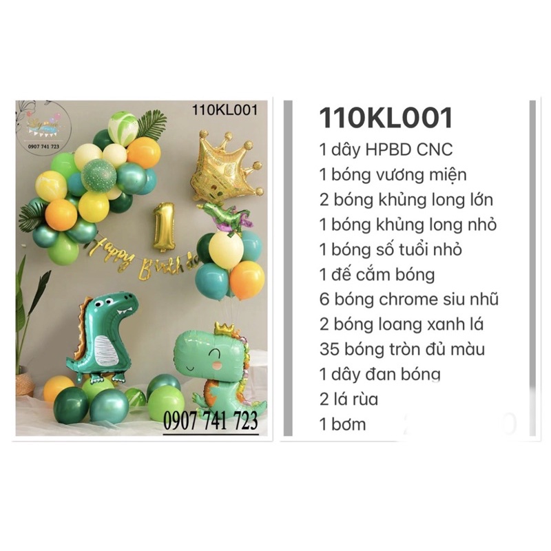Set trang trí sinh nhật,set bóng trang trí cho bé