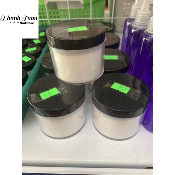 Bột nail đắp móng clear, trắng, hồng hũ 100g  - Phụ kiện đồ nail
