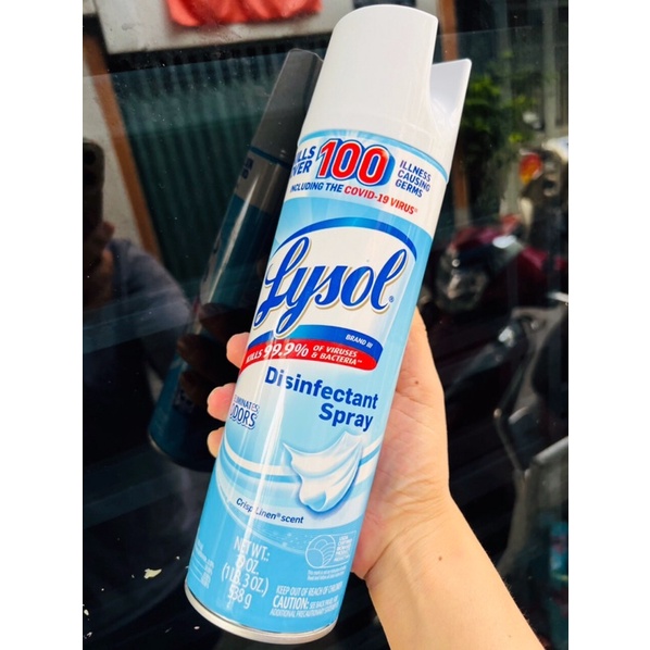 BÌNH XỊT KHỬ TRÙNG DIỆT KHUẨN LYSOL 538G CỦA MỸ ngày sản xuất 2/2022