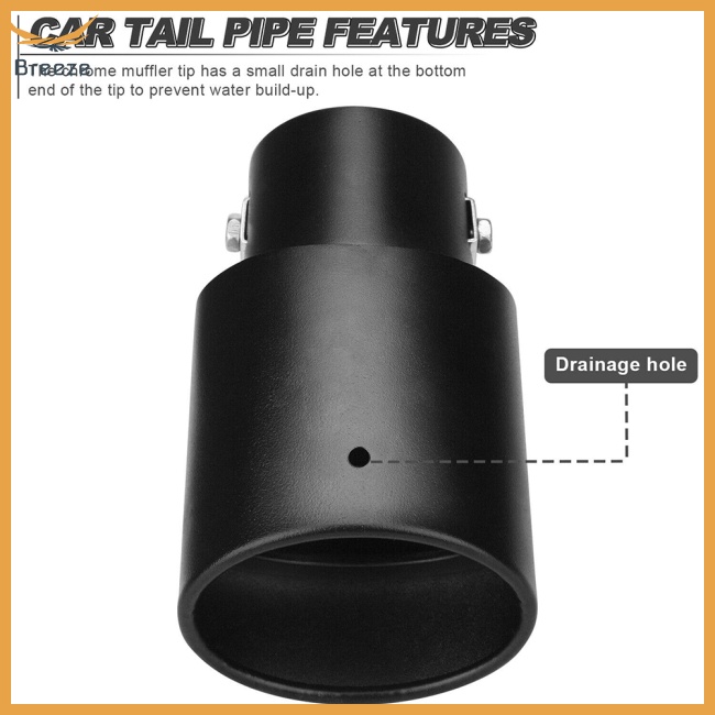 Ống Xả Khí Thải Giảm Thanh Bằng Thép Không Gỉ Nhám Thông Dụng Cho Xe Hơi