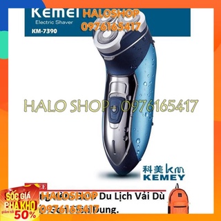 Máy cạo râu 3 lưỡi tròn chống nước cao cấp kemei km-7390