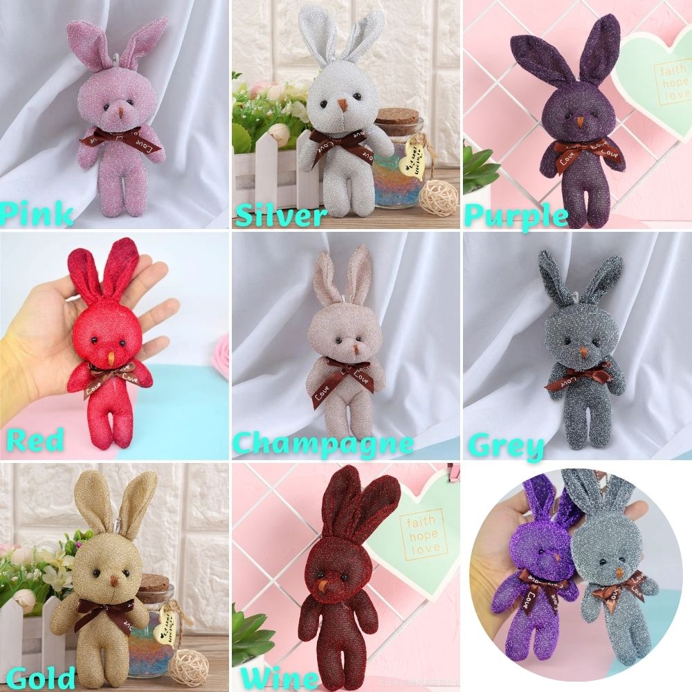 Búp bê hình thỏ xinh xắn thích hợp treo trang trí túi xách