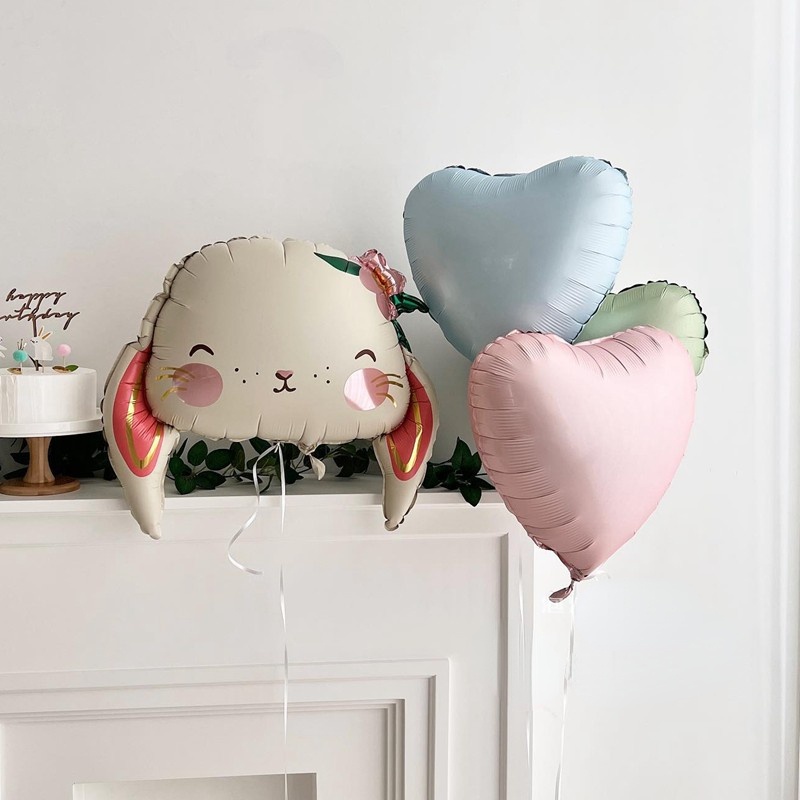 1 Bong Bóng Nhôm Hình Thỏ Hoạt Hình Đáng Yêu Trang Trí Tiệc Sinh Nhật 1 Tuổi Cho Bé Gái