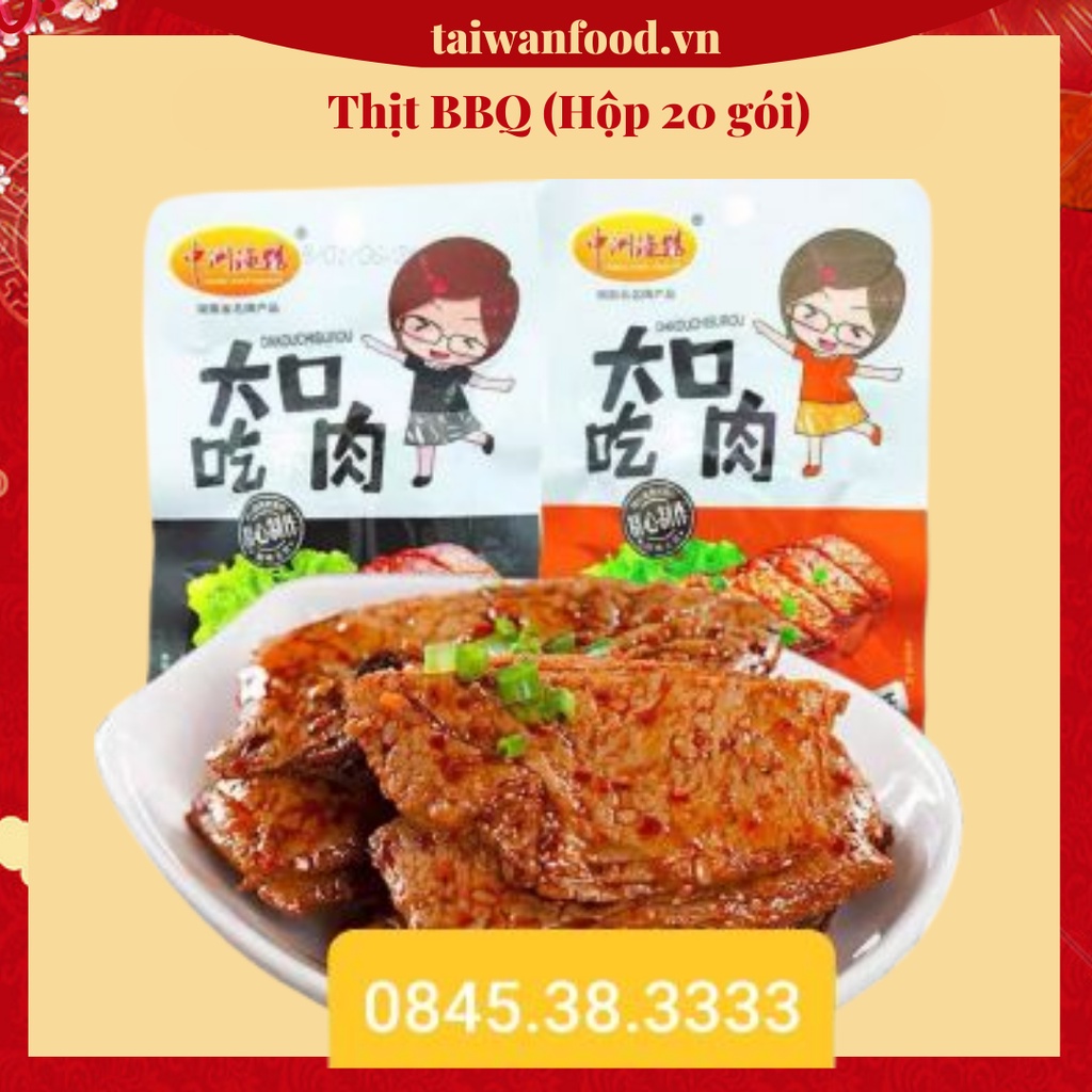 Thịt tẩm vị nướng chuẩn vị BBQ (hộp 20 gói x 26g)