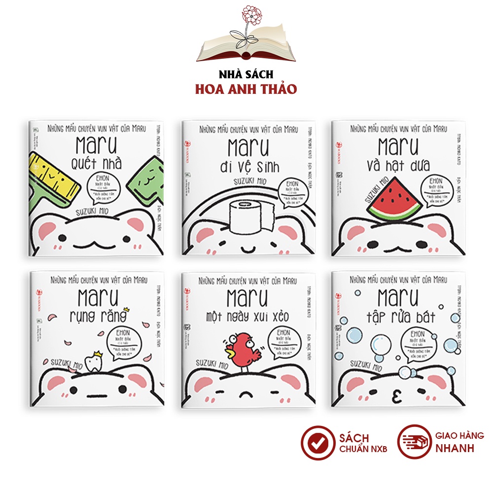 Sách - Ehon Nhật Bản - Những mẩu chuyện vụn vặt của Maru - Bộ 6 quyển dành cho các bé từ 2-8 tuổi