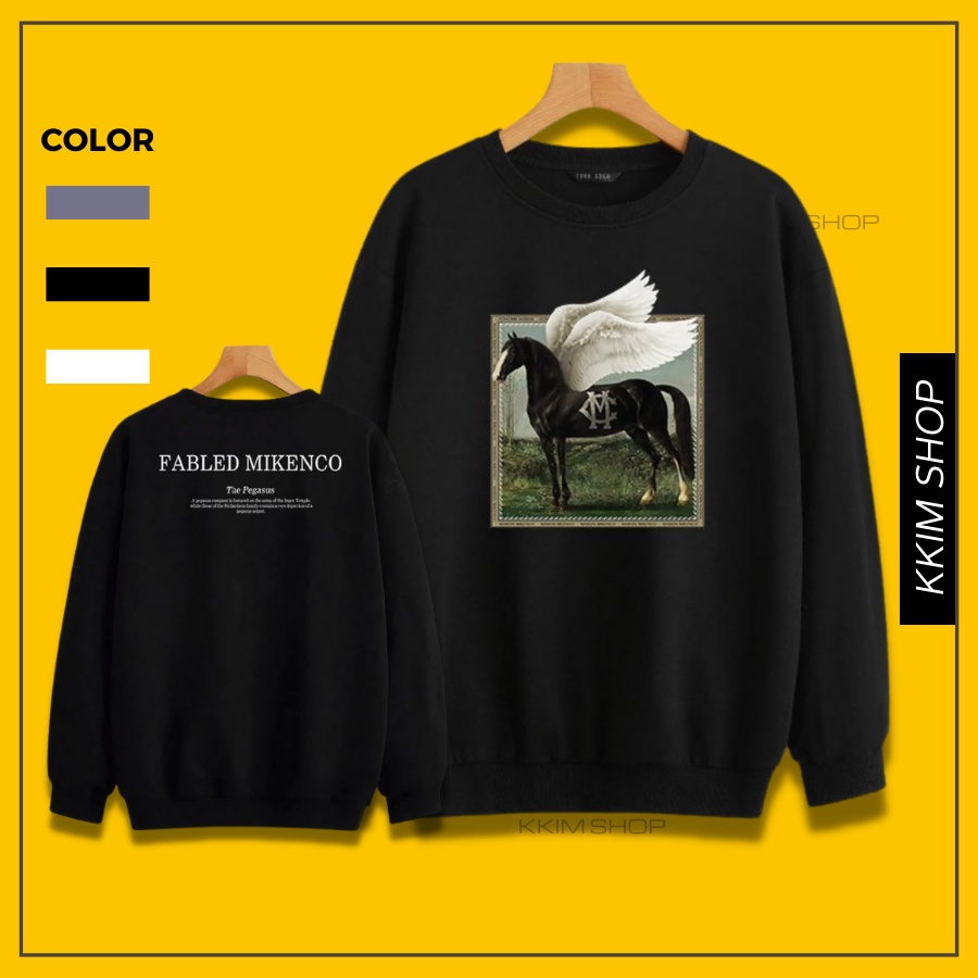 Áo Nỉ SWEATER MIKENCO Pegasus, Áo Nỉ Dài Tay Form Rộng Oversize Unisex Nam Nữ, Chất Nỉ dày dặn cao cấp. KKim Shop