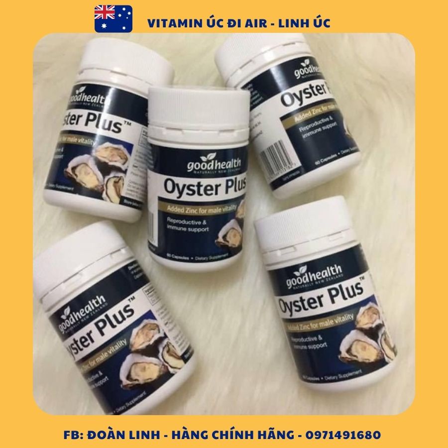 Tinh chất hàu New Zealand Good Health Oyster Plus tăng cường sinh lý nam giới hộp 60v