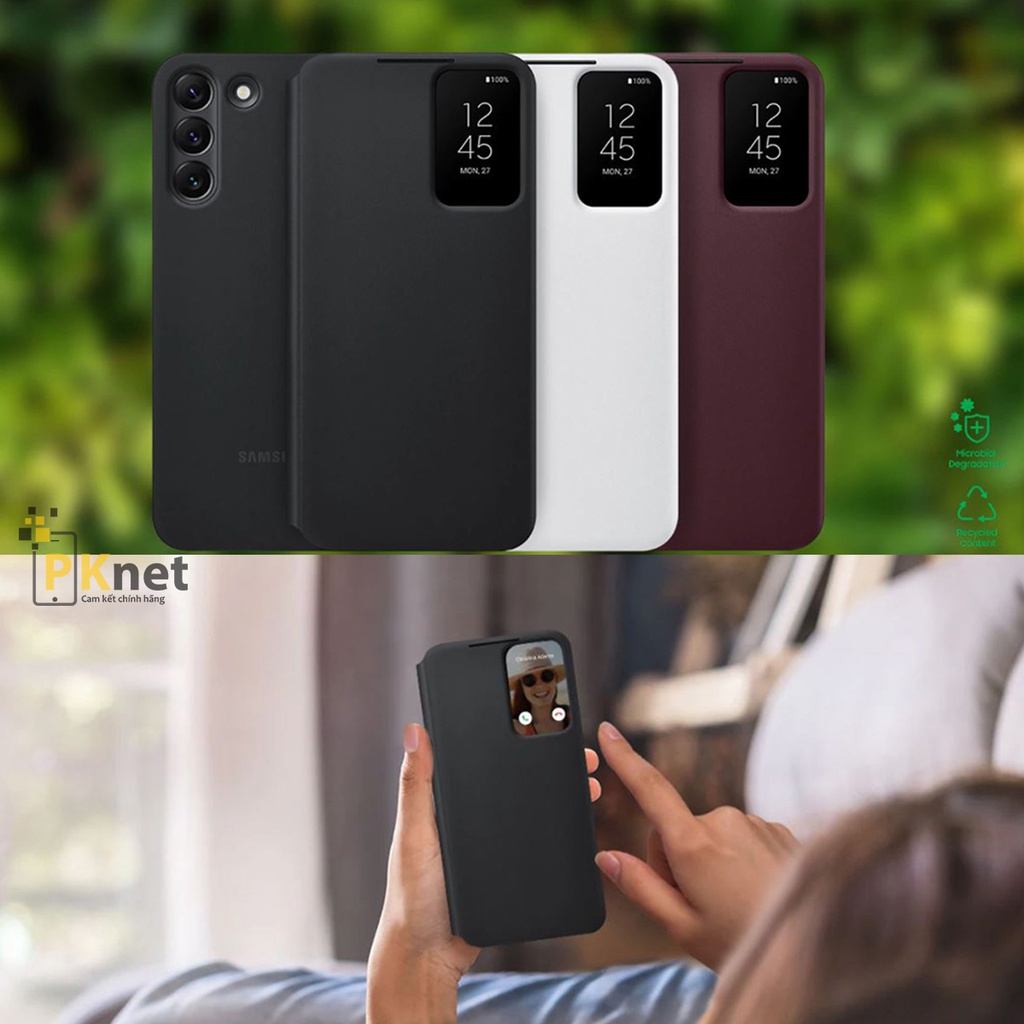 Bao da Samsung S22 Plus/S22 Smart Clear View Chính Hãng SS Việt Nam, Fullbox, Nguyên seal [Bảo hành 6 tháng 1 đổi 1]