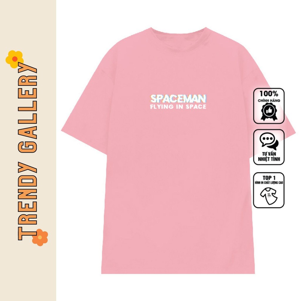 Áo Phông Nữ Form Rộng "Spaceman Flying In Space" Trendy Gallery, Áo Thun Tay Lỡ Basic Tee TV5069