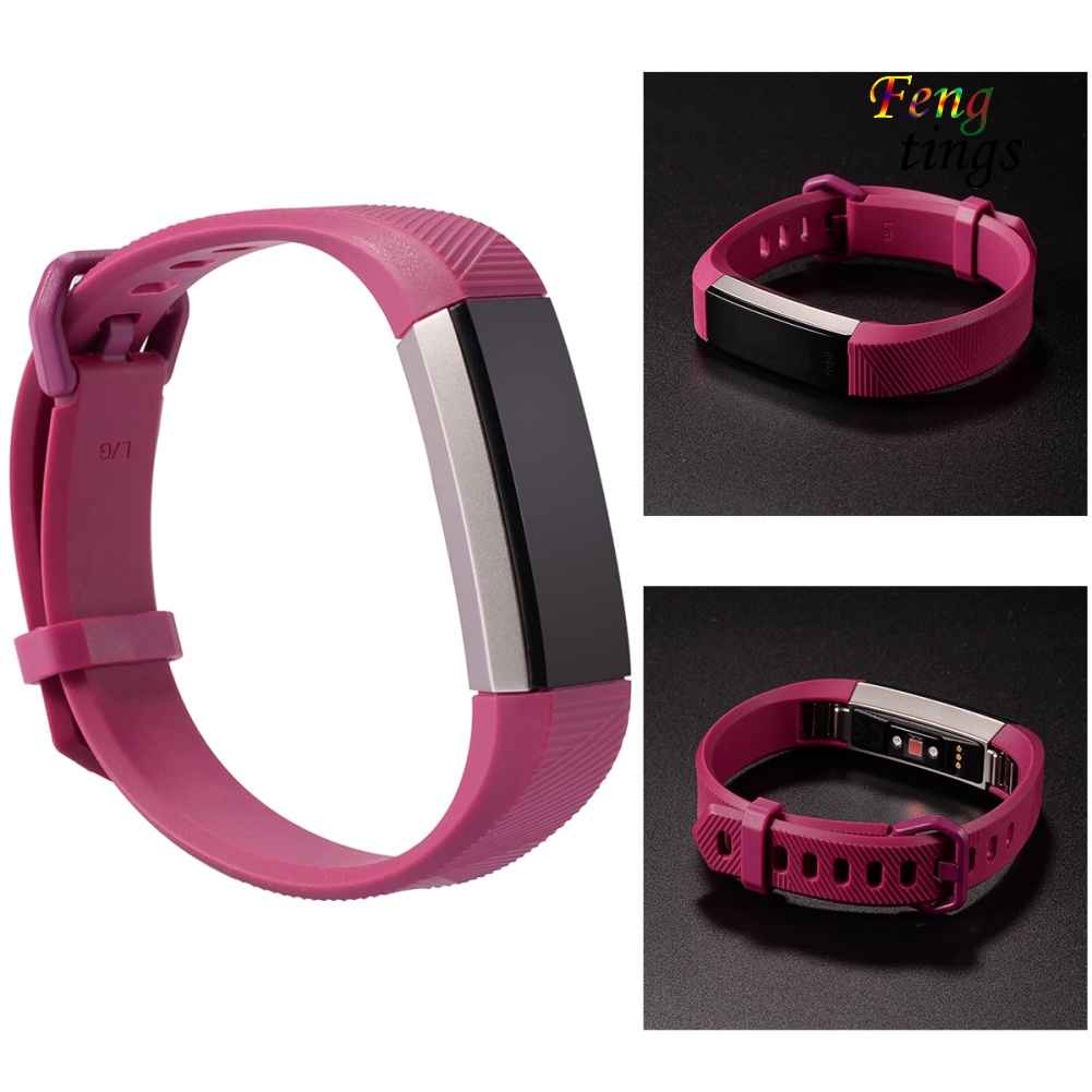 Dây Đeo Thay Thế Chất Liệu Silicon Màu Trơn Cho Fitbit Alta Hr