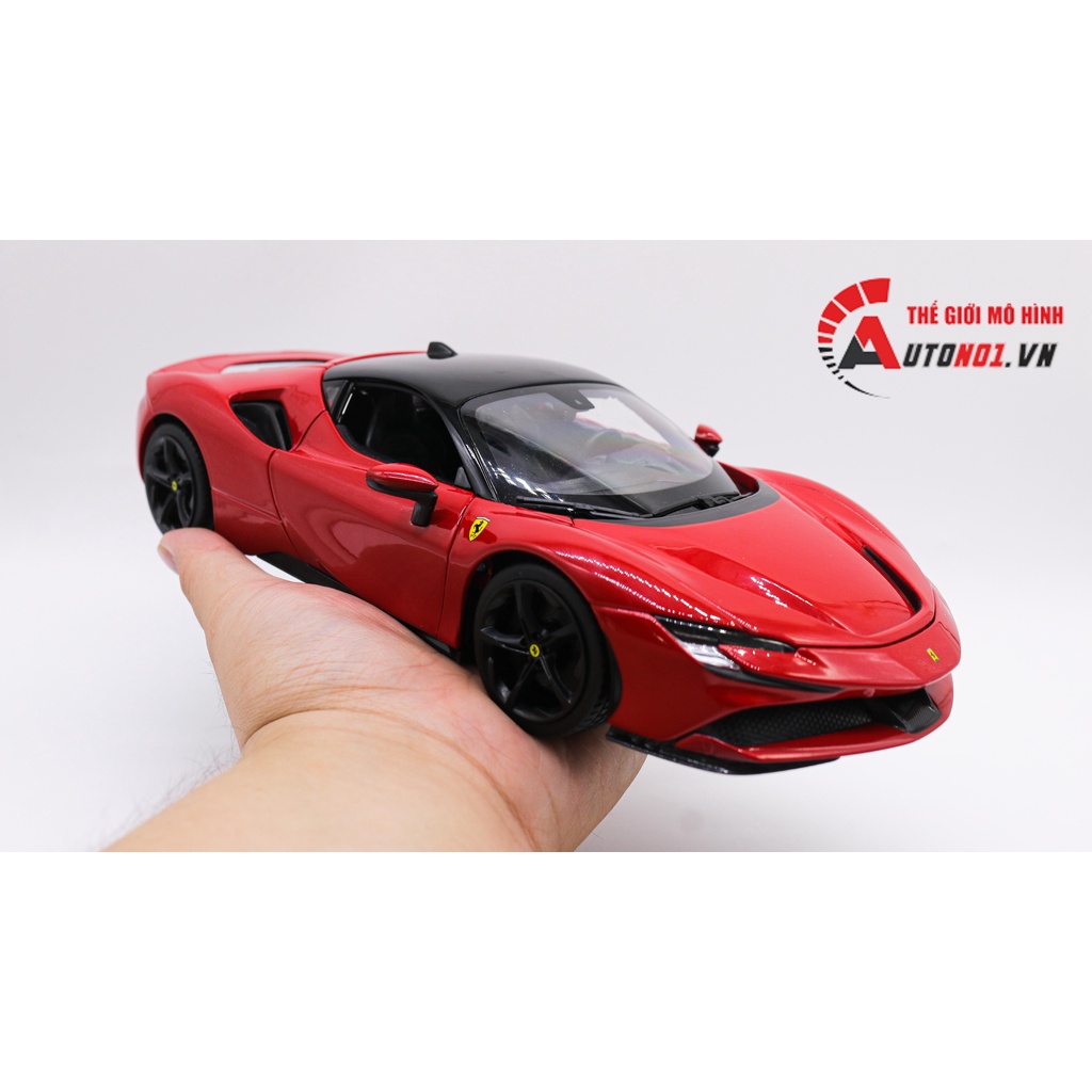 MÔ HÌNH XE FERRARI SF90 STRADALE RED 1:18 BBURAGO 7936