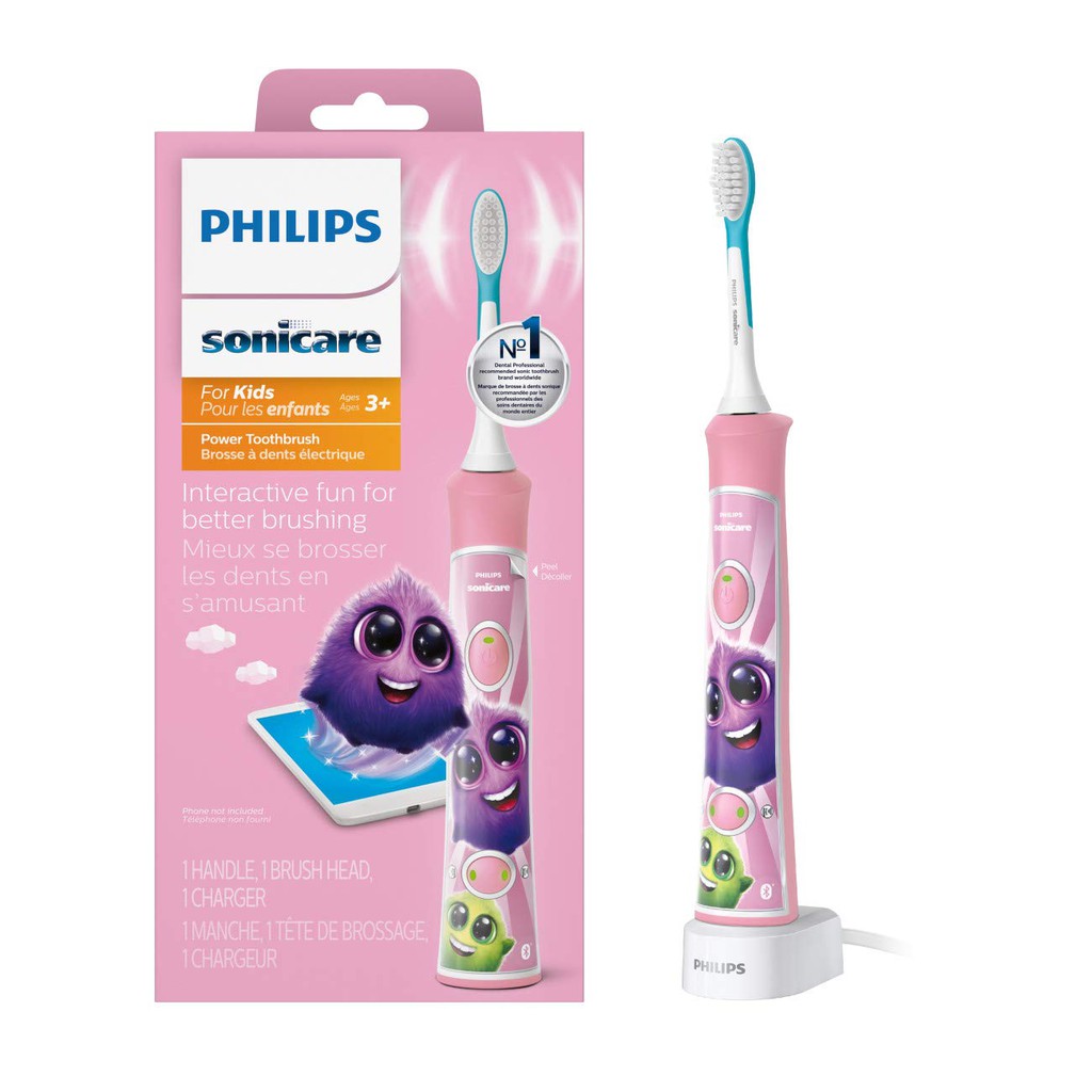 Bàn chải điện trẻ em Philips Sonicare for Kids Rechargeable Electric Toothbrush [Hàng Mỹ]