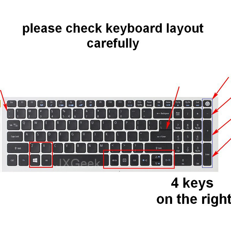 Bọc bàn phím Acer 15.6 Inch cho Aspire 3 A315 Aspire 5 A515 A715 A311 Acer E5-575G-51SF A615 TMP2510 TX520 E5-576G