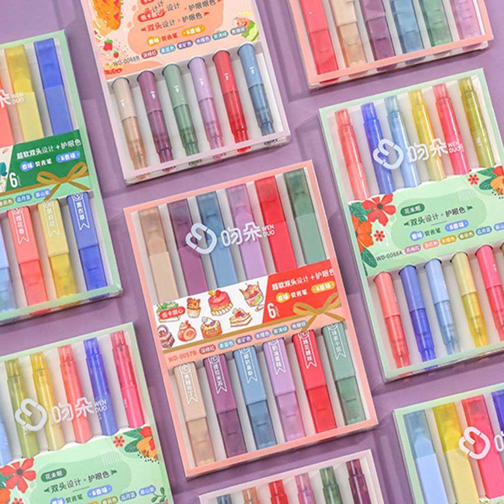 Bút Đánh Dấu Đầu Mềm Nhiều Màu Sắc Dùng Trang Trí Sổ Tay / Trường Học