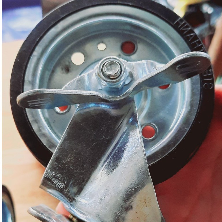 BỘ 4 BÁNH XE CAO SU 10CM CÓ KHÓA - SIÊU THANH