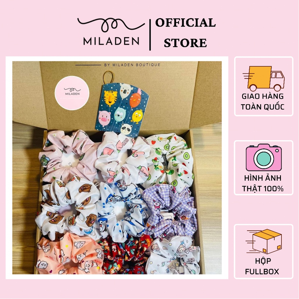 [Combo Scrunchies] Túi Vải Tote Cao Cấp và Phụ Kiện Xinh làm quà tặng dễ thương, ý nghĩa MILADEN