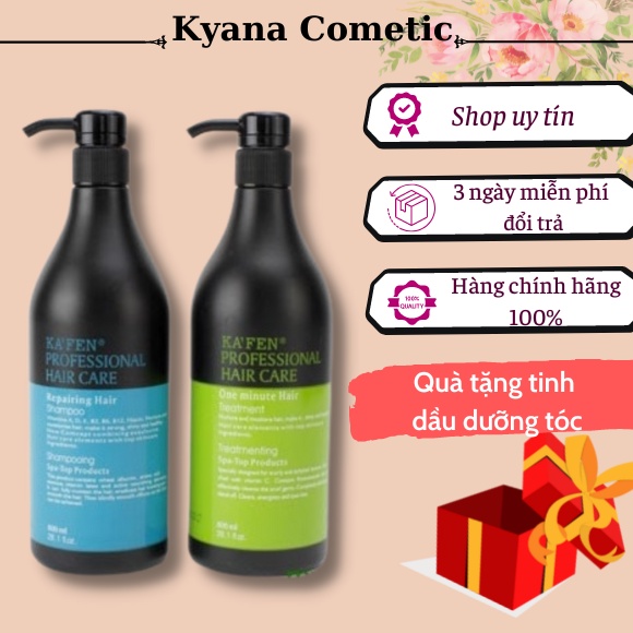 Cặp Dầu Gội Xả Kafen Hoàn Hình 800ML Phục Hồi Hư Tổn,Khô Xơ Kích Thích Mọc Tóc Hàng Chính Hãng Cao C