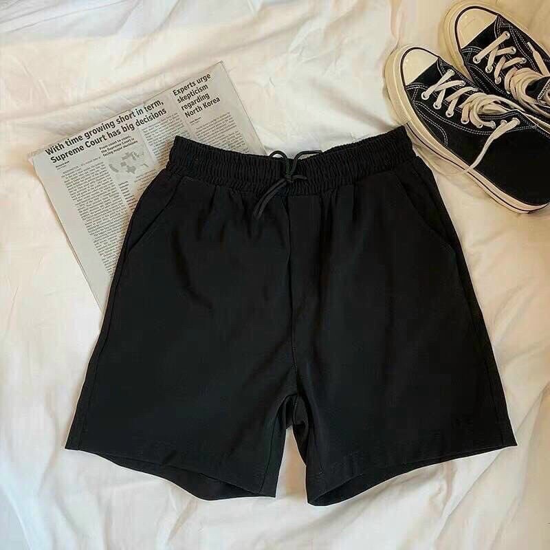 Quần short nam nữ unisex  vải nỉ da cá cao cấp Big Size