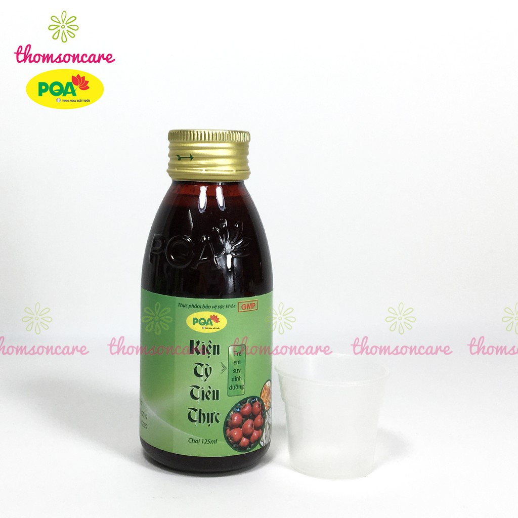 PQA Kiện Tỳ Tiêu Thực, giảm mồ hôi trộm cho trẻ, bé hết biếng ăn - Chai siro 125ml kiện tì từ thảo dược