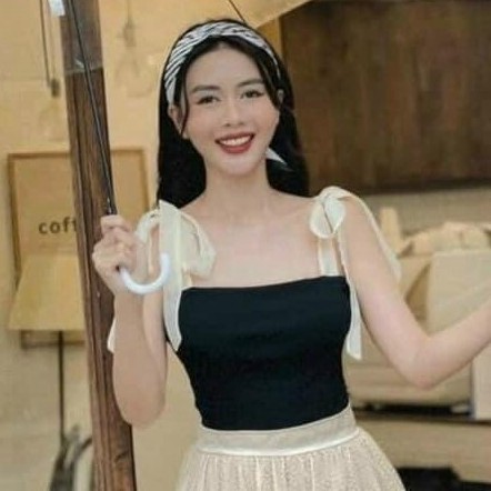 Áo 2 dây tiểu thư thắt nơ siêu chảnh