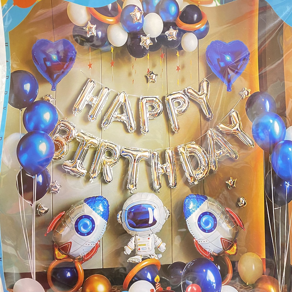 [Ảnh thật] Set trang trí sinh nhật HPBD đầy đủ phụ kiện