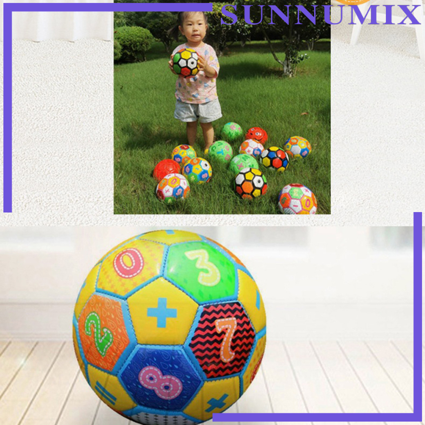 [Sunnimix] Quả Bóng Đá Cỡ 2 Thiết Kế Hoạt Hình Sáng Tạo Cho Trẻ Em Chơi Trong Nhà / Ngoài Trời