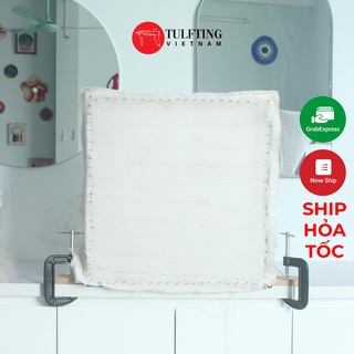 Khung gỗ tufting làm thảm kích thước 50x50 - Tặng kèm 2 vam kẹp bàn | 50x50 Wooden Tufting frame with clamping tools