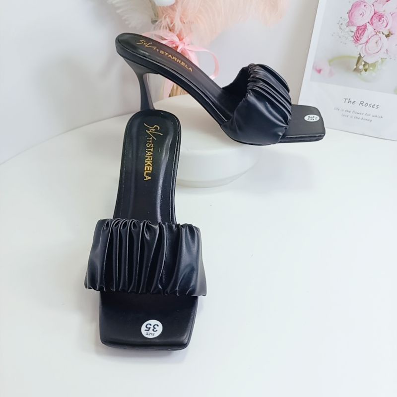 Guốc Nữ Hở Mũi Gót Vuông Xéo - Dép Cao Gót Quai Ngang Bản Rộng Nhún 3 Màu  Mẫu Mới Bền Đẹp Đi Tiệc Mã GQN MINHTUYETSHOE