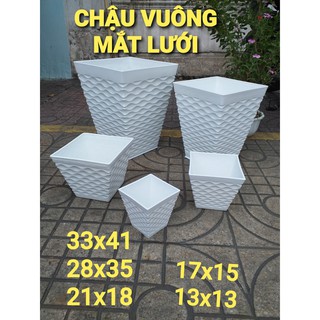 Chậu nhựa mắt lưới vuông